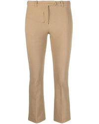 Max Mara - Broeken ,Bruin ,Katoen Zand Geknipte Katoenen Broek - Lyst