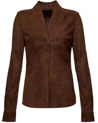 V S P - Talia Leren Overhemd - Lyst