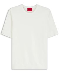 HUGO - Tops ,Wit ,San Carl-Cv Pullover Gebreide T-Shirt - Lyst