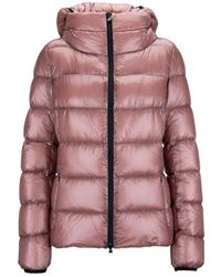 Herno - Giacca corta in piumino con cappuccio removibile - Lyst