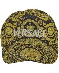 Versace - Gorra de béisbol con estampado barroco negro - Lyst