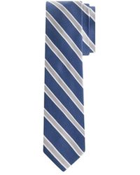 Michael Kors - Accessoires ,Blauw ,Polyester Gestreept Zijden Stropdas - Lyst