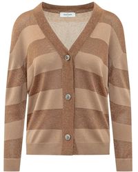 Gran Sasso - Gestreepte V-Hals Cardigan - Lyst