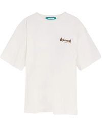 Barrow - Tops ,Wit ,Katoen T-Shirt Met Ronde Hals En Korte Mouwen - Lyst
