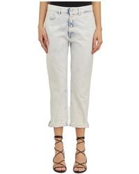 Dondup - Jeans ,Blauw ,Denim Denim Koons Gioiello Cropped Jeans - Lyst