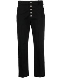 Dondup - Pantalones Negros Elegantes, Mujer, Talla - Lyst