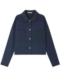 Sessun - Overhemden ,Blauw ,Katoen Werkoverhemd Notteri - Lyst