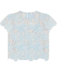 Suncoo - Overhemden ,Blauw ,Katoen Top - Lyst