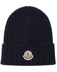 Moncler - Ribbed Merino Beanie - Lyst