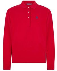 Prada - Polo Shirt Met Lange Mouwen Van Katoenpiqué - Lyst