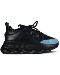 Versace - Schoenen ,Zwart ,Leer Chain Reaction Sneakers - Lyst