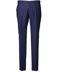 BERWICK  1707 - Morello Elax Dunkelblaue Hose - Lyst