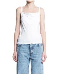 James Perse - Camiseta de jersey de algodón cuello alto - Lyst