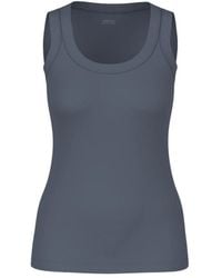 Marc Cain - Tops ,Grijs ,Katoen Basic Top Van Stretchkatoen - Lyst