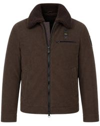 Blauer - Jassen ,Bruin ,Polyester Ribbed Jacket Fourth - Lyst
