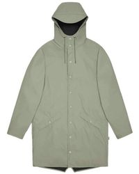 Rains - Jassen ,Groen ,Polyester Lange Waterdichte Regenjas - Lyst