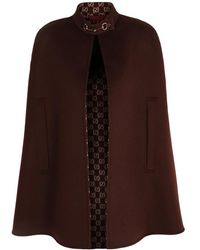 Gucci - Wollen Cape Met Metalen Horsebit - Lyst