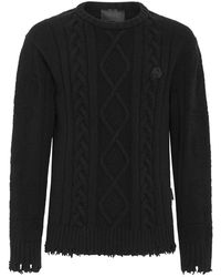 Philipp Plein - Round-Neck Knitwear - Lyst