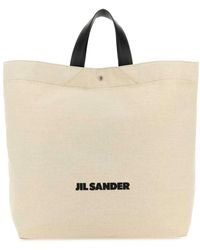 Jil Sander - Canvas einkaufstasche - Lyst