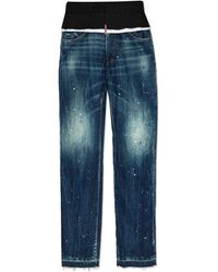 DSquared² - Jeans aus kombinierten materialien - Lyst