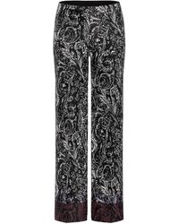 Marc Cain - Broeken ,Zwart ,Wijde Jersey Broek - Lyst