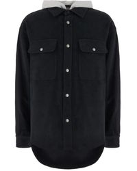Palm Angels - Jassen ,Blauw ,Katoen Shirt Jacket - Lyst