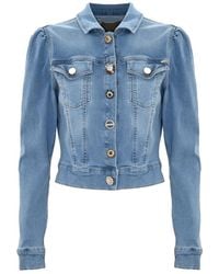Kocca - Kurze baumwoll-denim-jacke mit taschen - Lyst