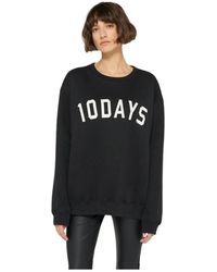 10Days - Schwarzer baseball-logo-pullover - Lyst