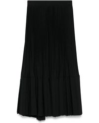 Junya Watanabe - Rokken ,Zwart ,Wol Geplooide Rok Met Riem - Lyst