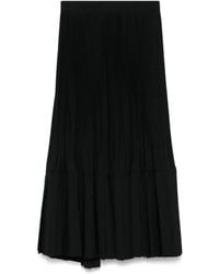 Junya Watanabe - Rokken ,Zwart ,Wol Geplooide Rok Met Riem - Lyst