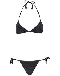 Balmain - Badmode ,Zwart ,Metallic Zwarte Bikini - Lyst