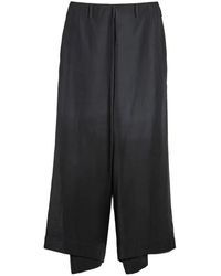 Y-3 - Broeken ,Zwart ,Nylon Ut Dip Dye Wijde Broek - Lyst