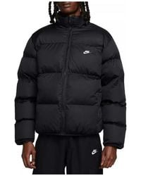 Nike - Fitness ,Zwart ,Polyester Sportswear Club Puffer Jacket - Lyst