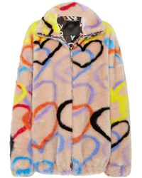 Philipp Plein - Jassen ,Veelkleurig ,Polyester Eco Fur Jacket Heart - Lyst