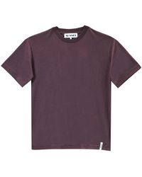 Sunnei - Tops ,Bruin ,Katoen Klassiek T-Shirt - Lyst