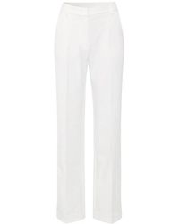 Heartmade - Broeken ,Wit ,Polyester Off Wijde Pijp Broek - Lyst