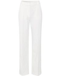 Heartmade - Broeken ,Wit ,Polyester Off Wijde Pijp Broek - Lyst
