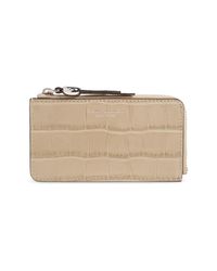 Tory Burch - Romy Croc-Embossed Zip Card Case - Lyst