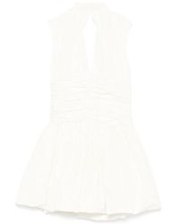 Patou - Weißes ärmelloses kleid mit halfter und ausgestelltem rock - Lyst