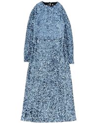 Ottod'Ame - Kleid mit paillettenbesatz, tiefem rückenausschnitt und schnürriemen - Lyst