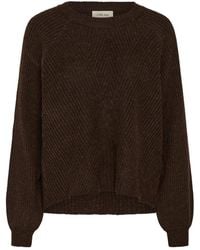 Cream - Truien & Vesten ,Bruin ,Ronde Hals Gebreid - Lyst