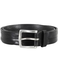 Orciani - Accessoires ,Zwart ,Leer Zwart Leren Sporty Bull Riem - Lyst