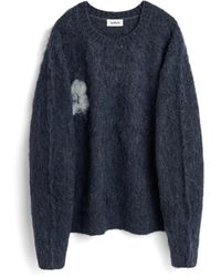 Soulland - Frank Rundhalsausschnitt Gebürsteter Bouclé-Pullover - Lyst