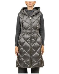 Max Mara - Jassen ,Grijs ,Padded Midi Gilet - Lyst