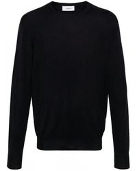 Lardini - Truien & Vesten ,Blauw ,Wol Crew Neck Jumper - Lyst