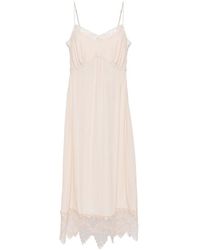 Simone Rocha - Vestido Nude Con Ribete De Encaje, Mujer, Talla - Lyst
