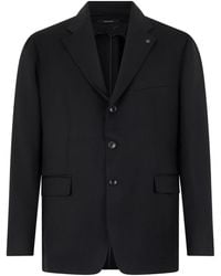 Tagliatore - Jassen ,Zwart ,Wol Single-Breasted Wool Jacket - Lyst