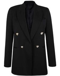 Lanvin - Jassen ,Zwart ,Wol Wollen Blazer Voor Vrouwen - Lyst