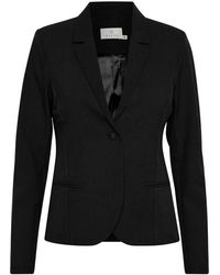 Kaffe - Jassen ,Zwart ,Leer Stijlvolle Jillian Blazer Zwart Diep - Lyst