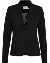 Kaffe - Jassen ,Zwart ,Leer Stijlvolle Jillian Blazer Zwart Diep - Lyst